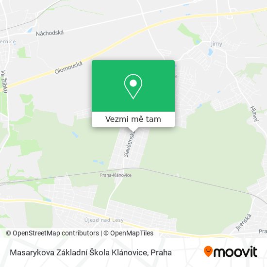 Masarykova Základní Škola Klánovice mapa