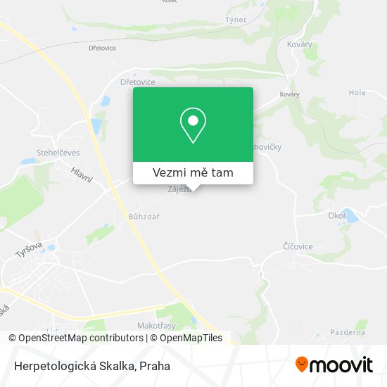 Herpetologická Skalka mapa