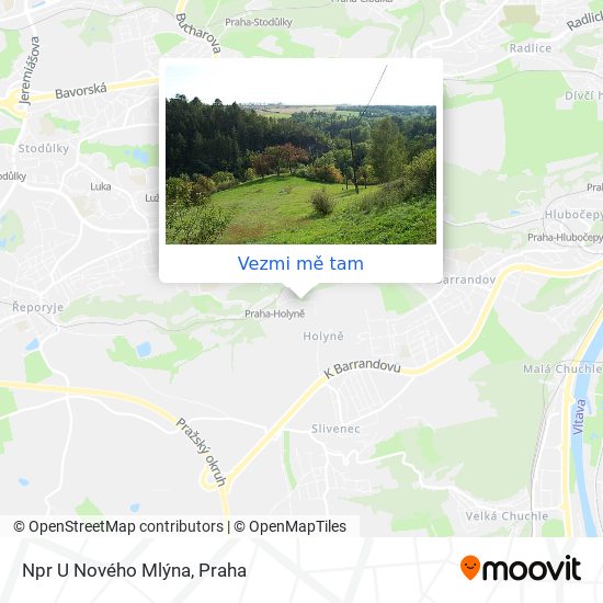 Npr U Nového Mlýna mapa