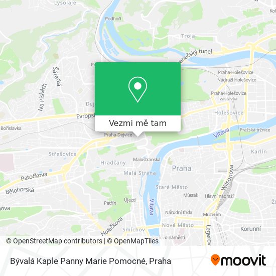 Bývalá Kaple Panny Marie Pomocné mapa