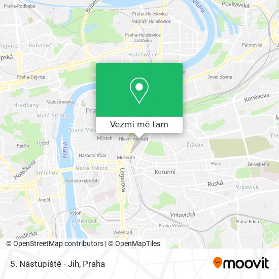 5. Nástupiště - Jih mapa