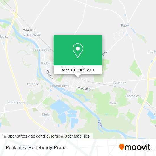 Poliklinika Poděbrady mapa