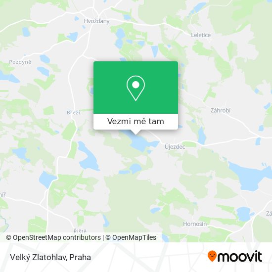 Velký Zlatohlav mapa