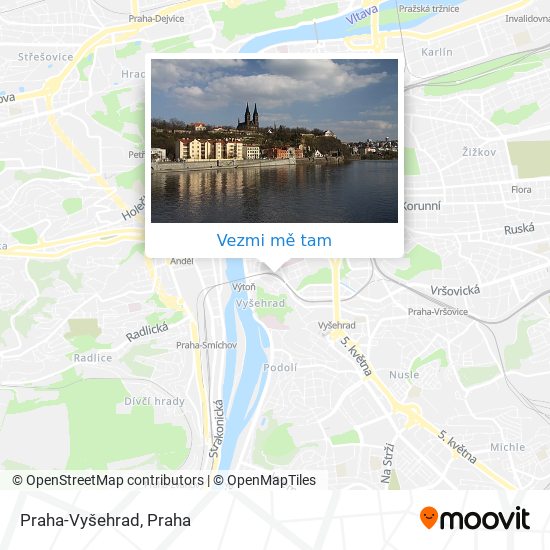 Praha-Vyšehrad mapa