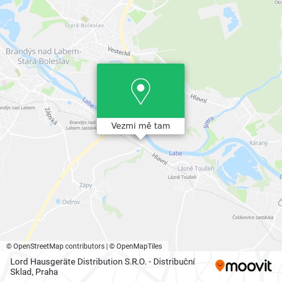 Lord Hausgeräte Distribution S.R.O. - Distribuční Sklad mapa