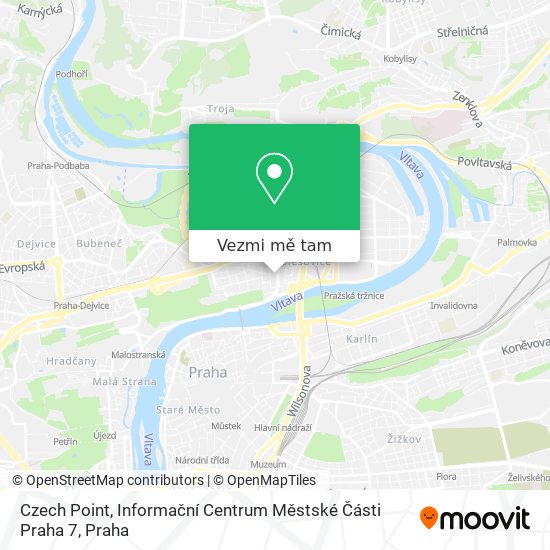 Czech Point, Informační Centrum Městské Části Praha 7 mapa