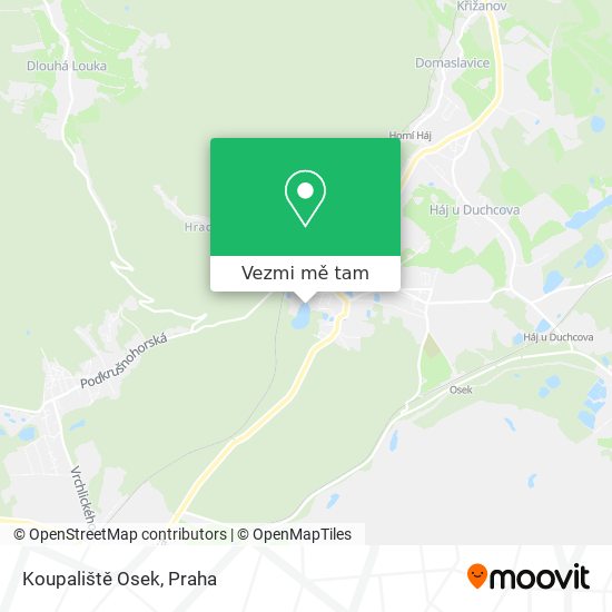 Koupaliště Osek mapa