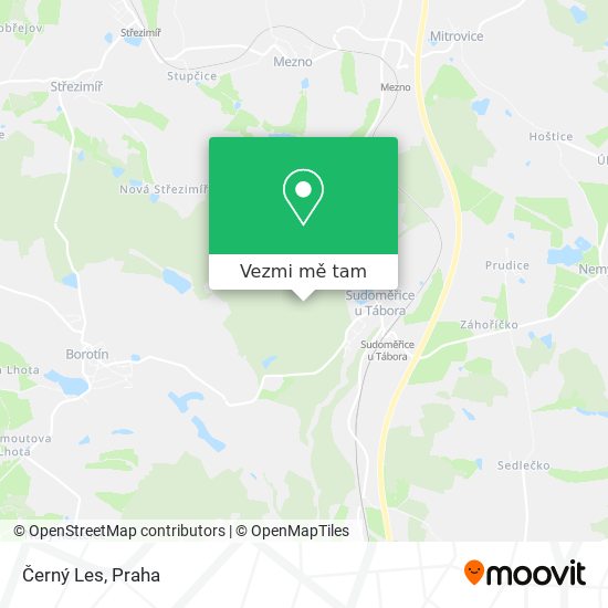 Černý Les mapa
