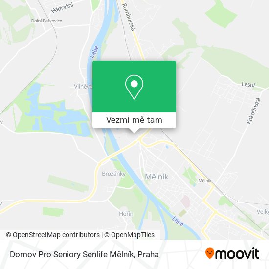 Domov Pro Seniory Senlife Mělník mapa