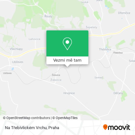 Na Třebívlickém Vrchu mapa