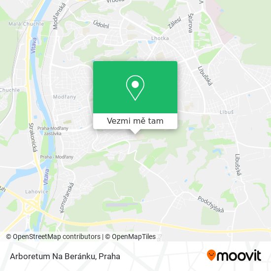 Arboretum Na Beránku mapa
