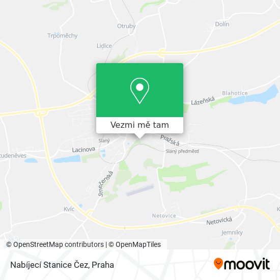 Nabíjecí Stanice Čez mapa