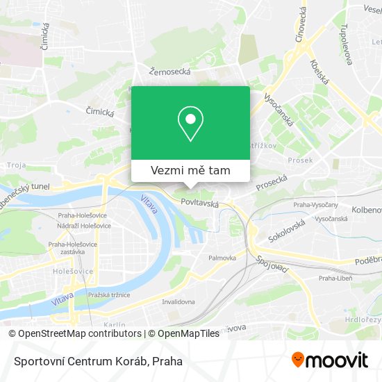 Sportovní Centrum Koráb mapa