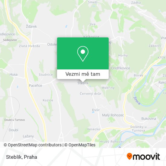 Steblík mapa