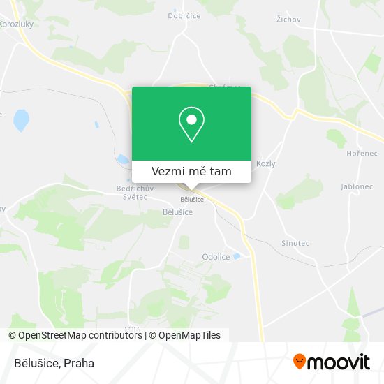 Bělušice mapa