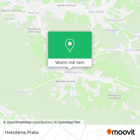 Hvězdárna mapa