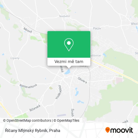 Říčany Mlýnský Rybník mapa