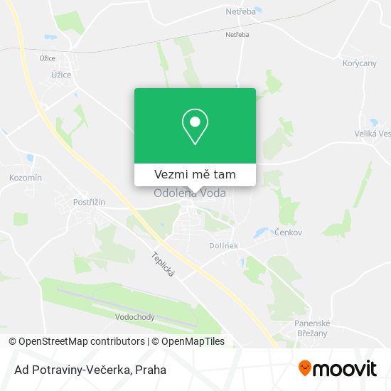 Ad Potraviny-Večerka mapa