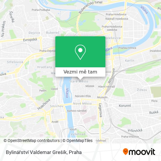 Bylinářství Valdemar Grešík mapa