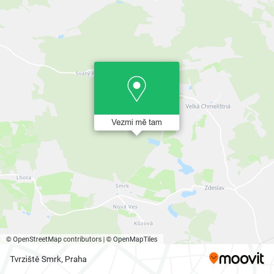 Tvrziště Smrk mapa