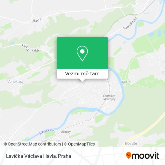 Lavička Václava Havla mapa