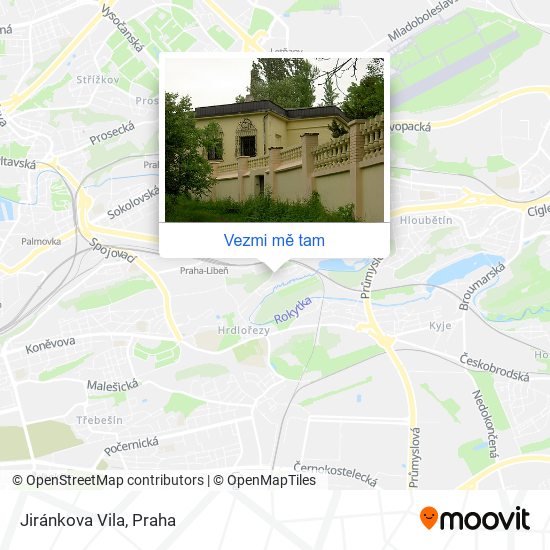 Jiránkova Vila mapa