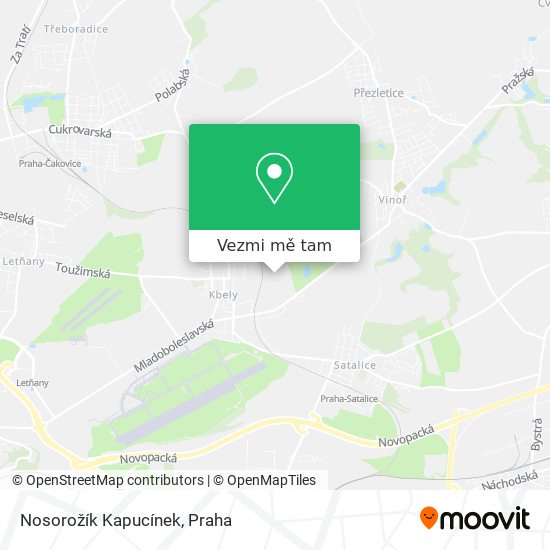 Nosorožík Kapucínek mapa