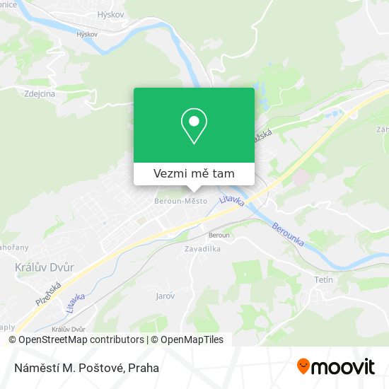 Náměstí M. Poštové mapa