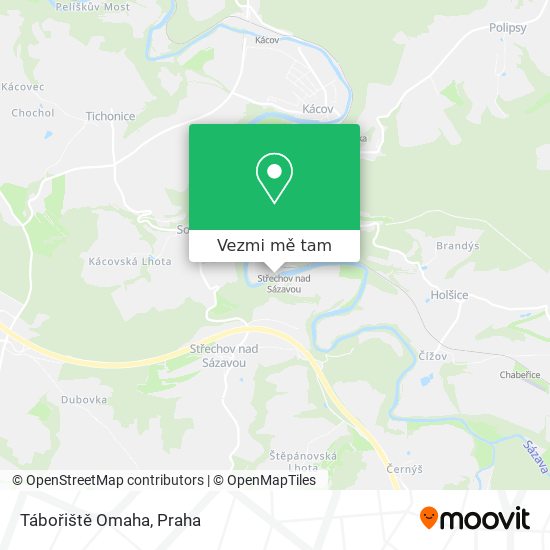 Tábořiště Omaha mapa