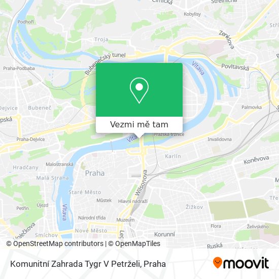 Komunitní Zahrada Tygr V Petrželi mapa