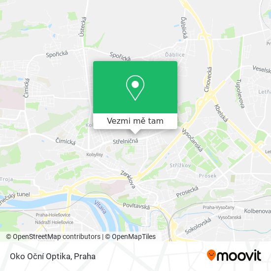 Oko Oční Optika mapa