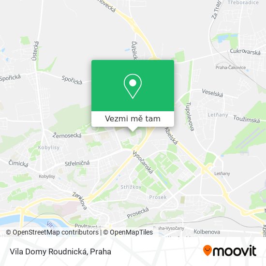Vila Domy Roudnická mapa