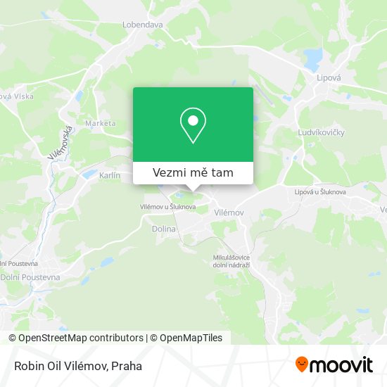 Robin Oil Vilémov mapa