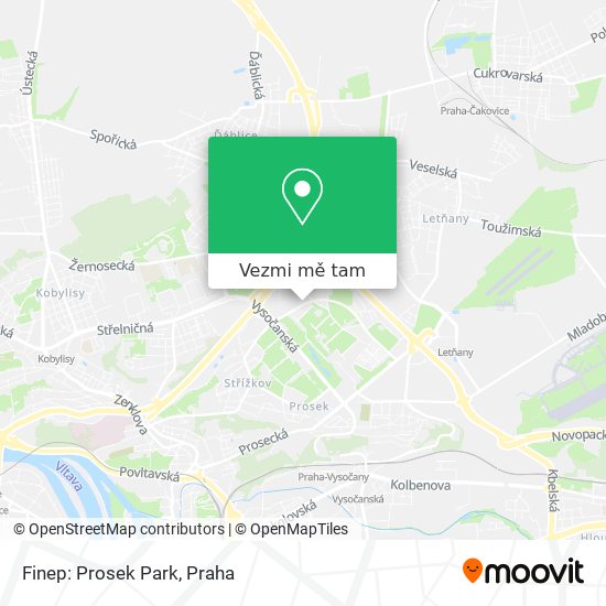 Finep: Prosek Park mapa