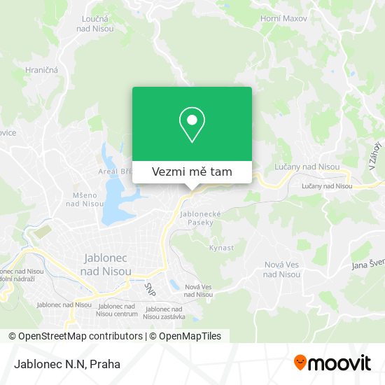 Jablonec N.N mapa