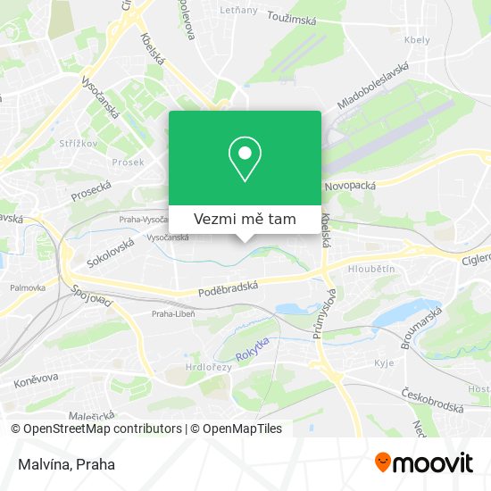 Malvína mapa