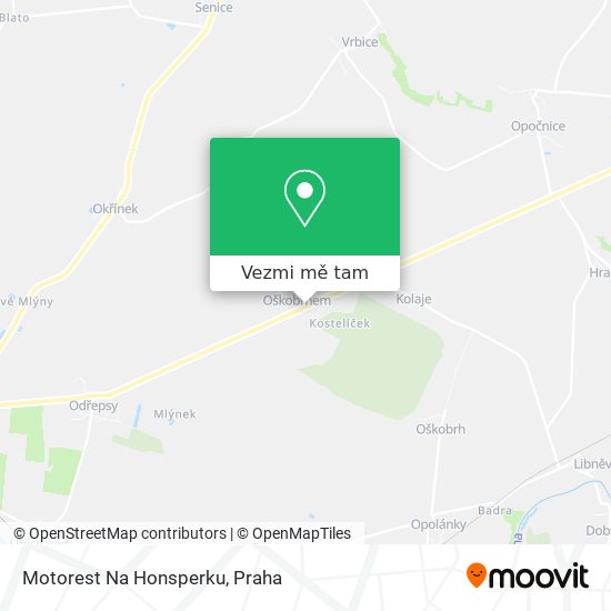 Motorest Na Honsperku mapa