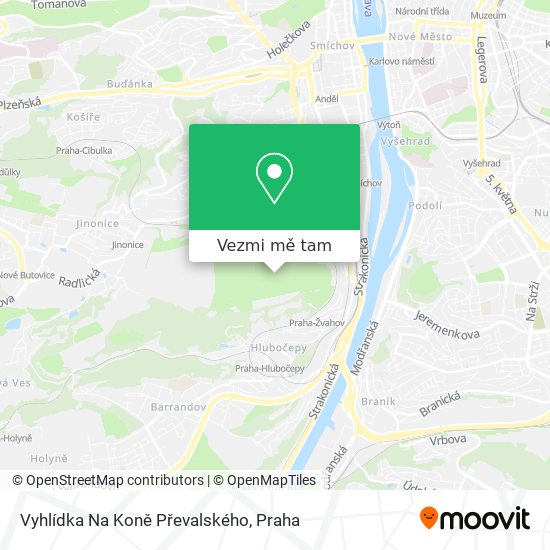 Vyhlídka Na Koně Převalského mapa