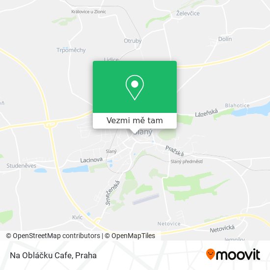 Na Obláčku Cafe mapa