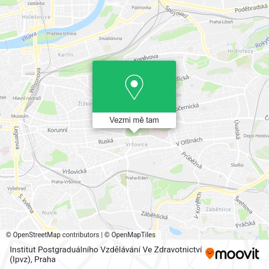 Institut Postgraduálního Vzdělávání Ve Zdravotnictví (Ipvz) mapa