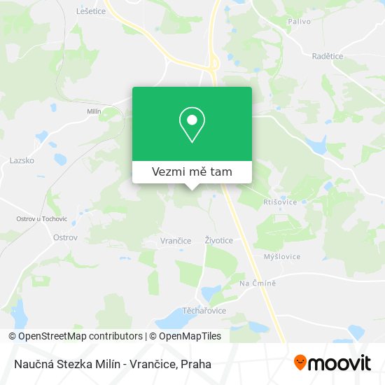 Naučná Stezka Milín - Vrančice mapa