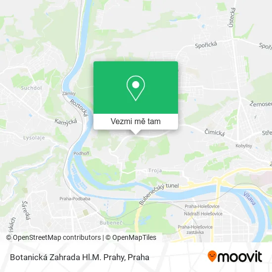 Botanická Zahrada Hl.M. Prahy mapa