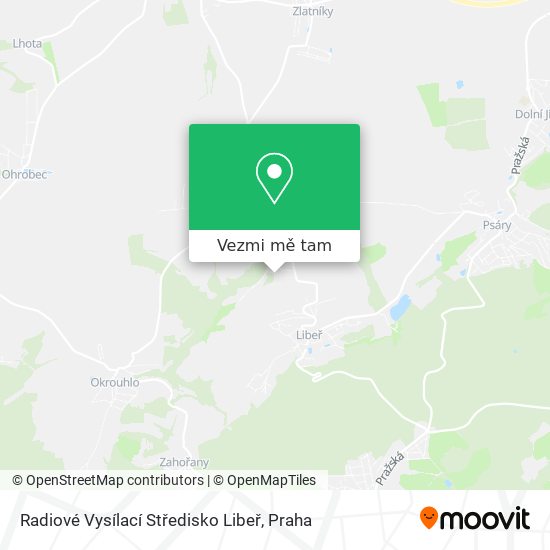 Radiové Vysílací Středisko Libeř mapa