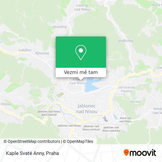 Kaple Svaté Anny mapa