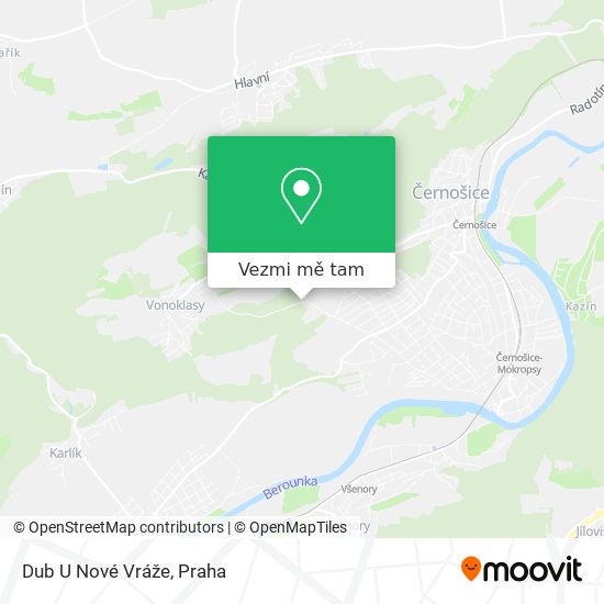 Dub U Nové Vráže mapa