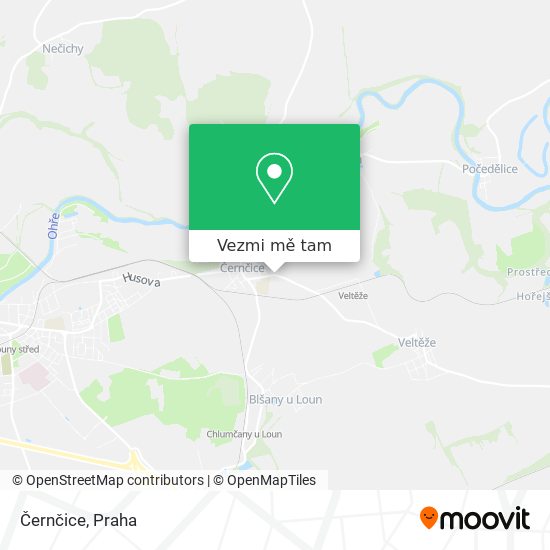 Černčice mapa