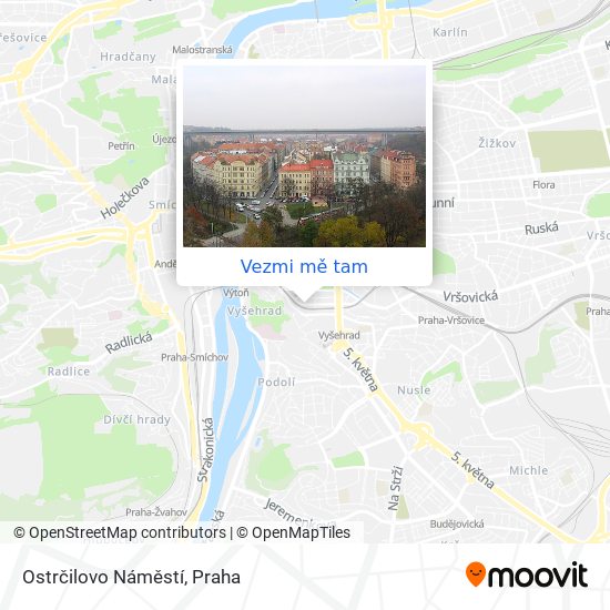 Ostrčilovo Náměstí mapa