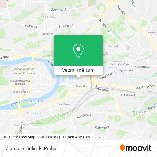 Zlatnictví Jelínek mapa