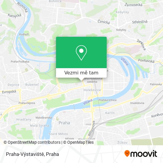 Praha-Výstaviště mapa