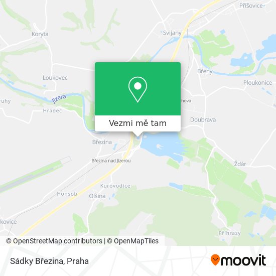 Sádky Březina mapa